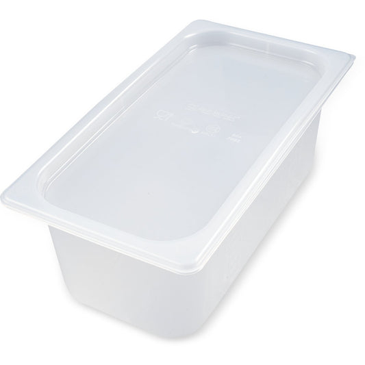 San Jamar MP13 1/3 Size Translucent Polypropylene Mod Pan Food Pan with Lid