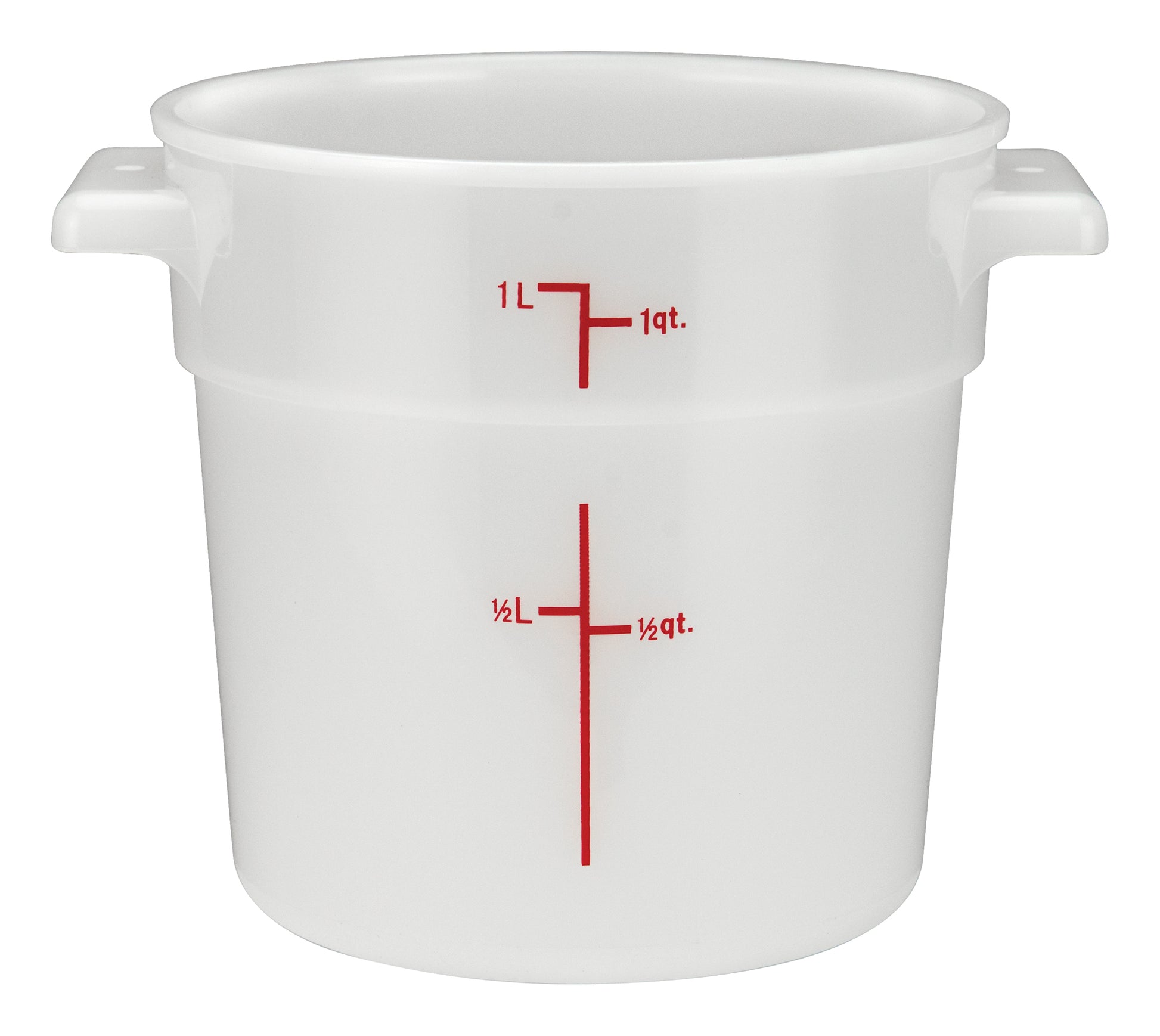 Winco PPRC-1W 1 Qt. White Polypropylene Storage Container