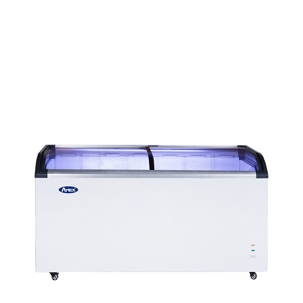 Atosa MMF9113 13 Cuft Curved Glass Lid Chest Freezer