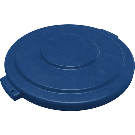 Sparta 84103314 32 Gallon Blue Round Polyethylene Bronco Waste Bin Trash Container Lid