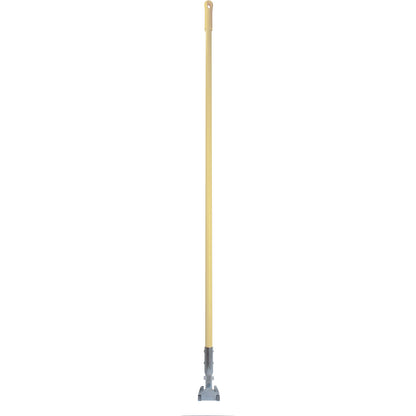 Carlisle 362113EC25 60" Tan Fiberglass Dust Mop Handle with Clip-On Connector