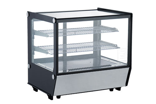 Omcan 47107 120 L 28" Square Glass Countertop Refrigerated Showcase