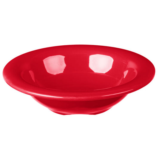 Carlisle 3304205 4.5 oz Red Sierrus Melamine Rimmed Fruit Bowl