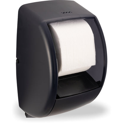 San Jamar R3500TBK Black Pearl High Impact Plastic Classic Duett Standard Bath Tissue Dispenser, 1.6" core