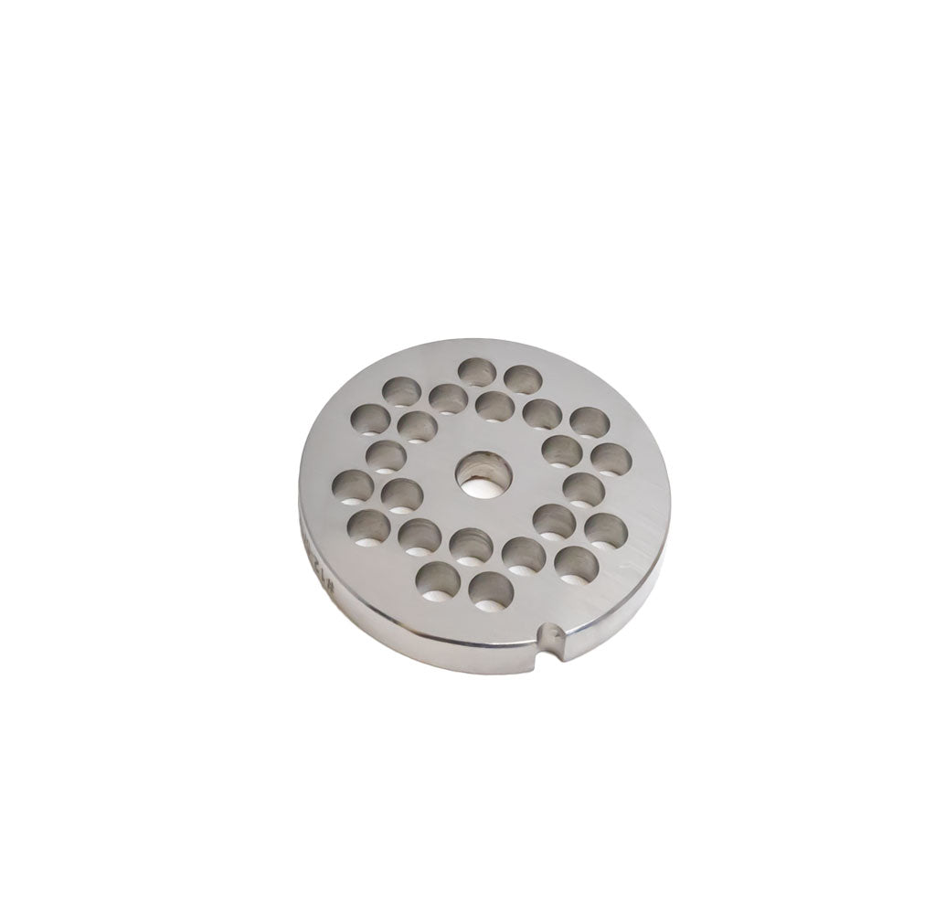 Omcan 11216 #12 One Notch/Round European Style Stainless Steel Hubless Plate, 8mm (5/16")