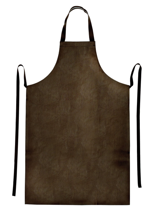 Winco BAW-2740BN 25.5"x 40" Brown Vinyl Dishwashing Apron, Heavyweight