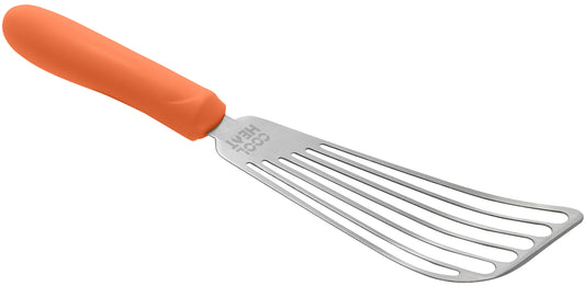 Winco TNH-60 6-3/4"x3-1/4" Blade Orange Nylon Handle High Heat Fish Spatula