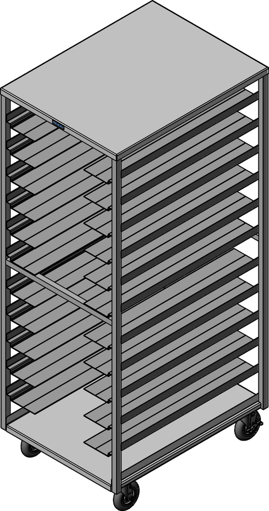 Dinex DXPDHOR24UP 24 Trays Aluminum Universal Tray Cart