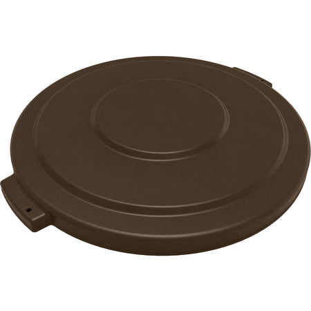 Sparta 84104501 44 Gallon Brown Round Polyethylene Bronco Waste Bin Trash Container Lid
