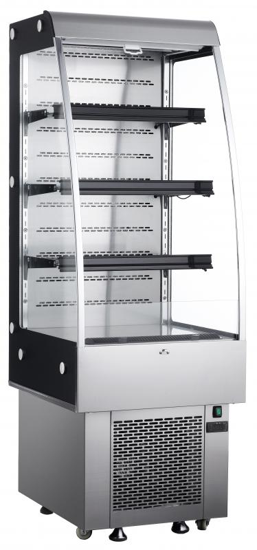 Omcan 25825 8.9 cu. ft. 24-inch Open Refrigerated Floor Display Case
