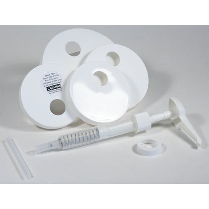 Carlisle 38310 White Polypropylene Pump Kit With Standard Pump & 5 Lids
