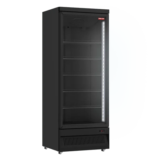 New Air NGR-30-HB 30" Black Full Glass Door Merchandiser