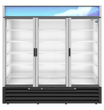 Hoshizaki RM-65-HC Two Section Glass Door Merchandiser Refrigerator