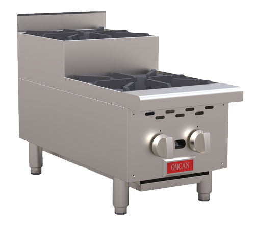 Omcan 47382 12" Two Burner Step Up Hot Plate