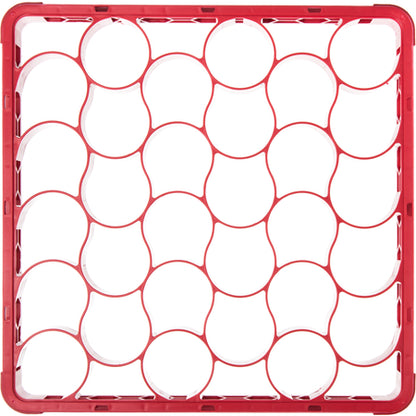 Carlisle REW30SC05 Red 30 Compartment Polypropylene Color-Coded Short Glass Rack Extender