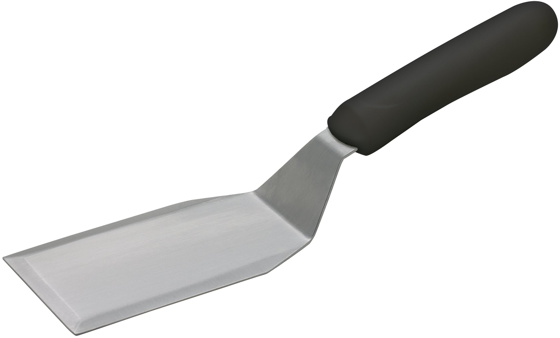 Winco TKP-61 5-1/8" x 2-7/8" Blade Black Polypropylene Handle Hamburger Turner w/ Offset