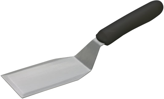 Winco TKP-61 5-1/8" x 2-7/8" Blade Black Polypropylene Handle Hamburger Turner w/ Offset