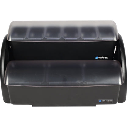 San Jamar BDS4266 Black Dome Stacker Condiment Centers