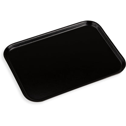 Carlisle 1612FG004 16.4" x 12" Black Solid Rectangular Glasteel Tray