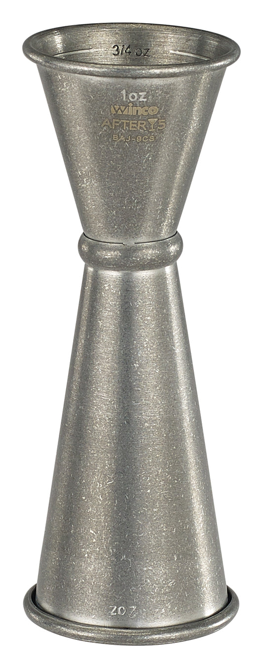 Winco BAJ-9CS 1 x 2 oz Crafted Steel Finish After 5 Jigger w/ Inner Marking Lines