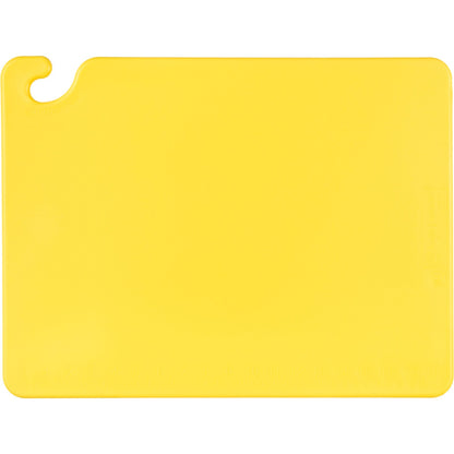 San Jamar CB152012YL 15" x 20" x 0.5" Yellow Cut-N-Carry Cutting Board