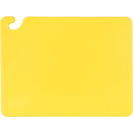 San Jamar CB152012YL 15" x 20" x 0.5" Yellow Cut-N-Carry Cutting Board
