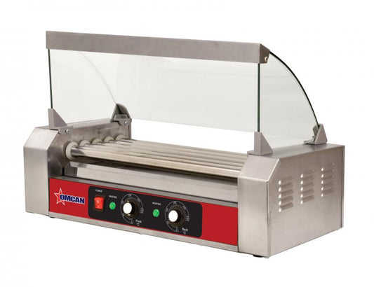 Omcan 44152 Optional Grill Sneeze Guard for Hot dog Roller with 5 Rollers