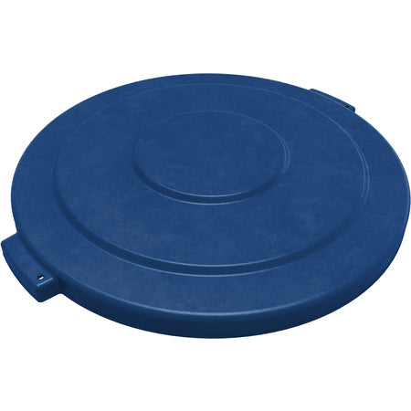Sparta 84105614 55 Gallon Blue Round Polyethylene Bronco Waste Bin Trash Container Lid