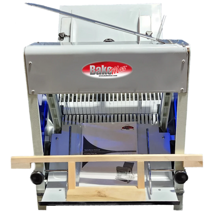 BakeMax BMGF006 Countertop Gravity Feed Soft Crusted Bread Slicer with 1″ Slice Thickness