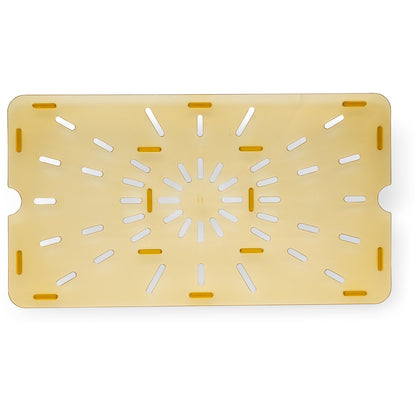 Carlisle 1041513 Full-Size Amber High Heat Plastic StorPlus Food Pan Drain Grate