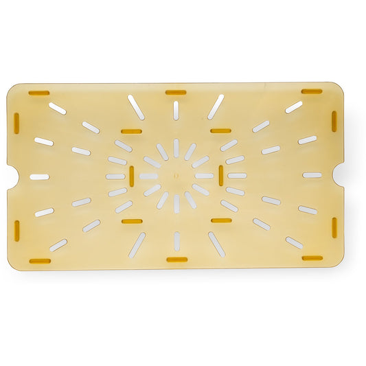 Carlisle 1041513 Full-Size Amber High Heat Plastic StorPlus Food Pan Drain Grate