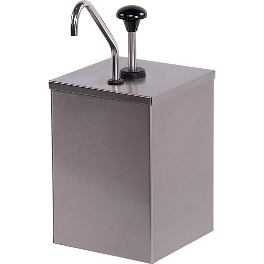 Carlisle 386010 Stainless Steel High Capacity Condiment Topping Rail with Metal Pump