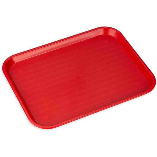 Carlisle CT141805 14" x 18" Red Cafe Fast Food Cafeteria Tray