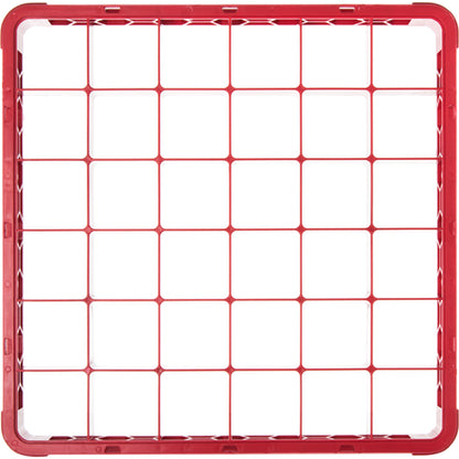 Carlisle RE36C05 Red 36-Compartment Polypropylene OptiClean Divided Glass Rack Extender 1.78"