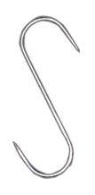 Omcan 10498 6 1/4" X 1/4" Stainless Steel "S" Hook
