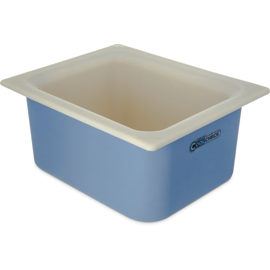 Carlisle CM1101C1402 6 Qt 1/2 Size White/Blue Coldmaster CoolCheck Food Pan