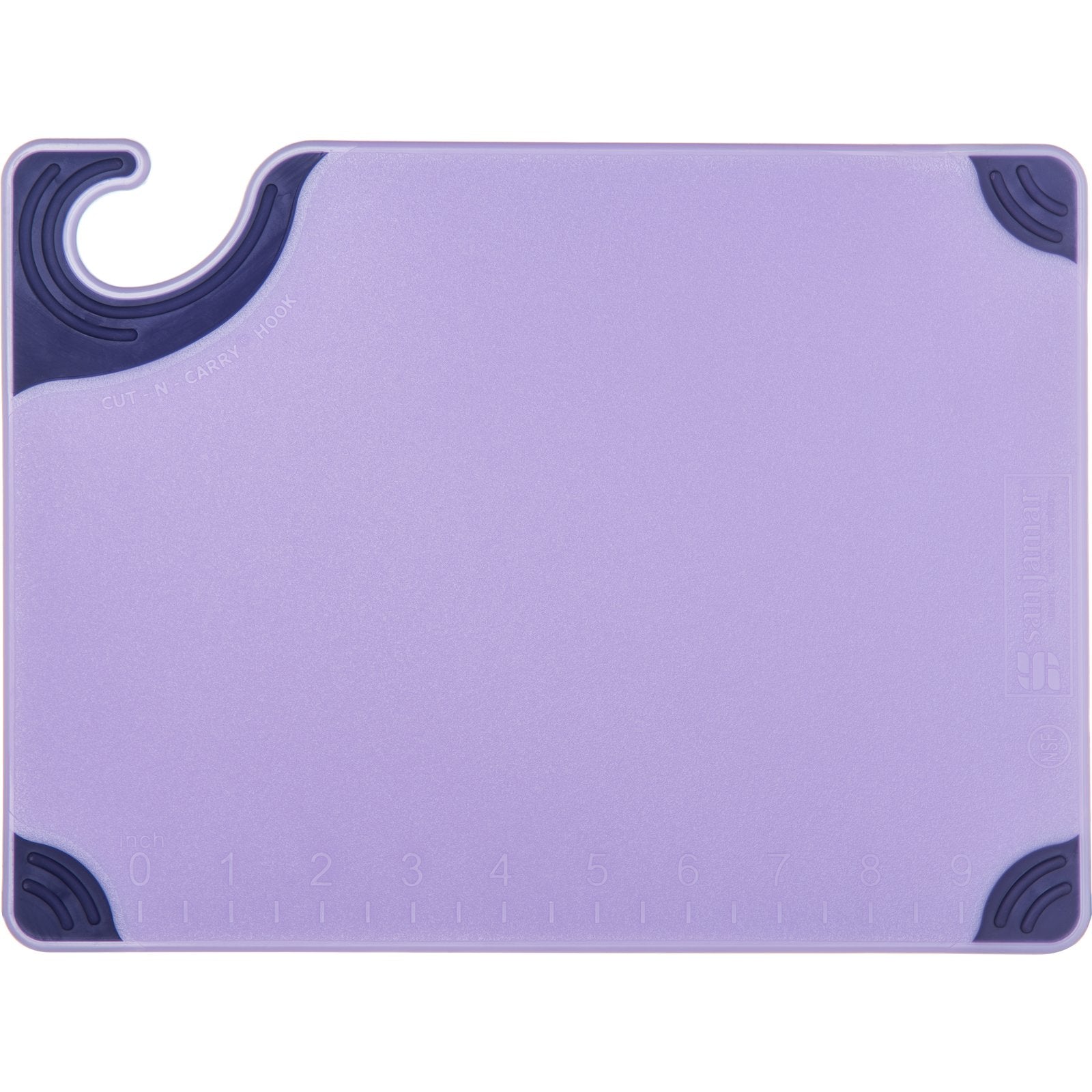San Jamar CBG912PR 9" x 12" Purple Allergen Saf-T-Grip Cutting Board