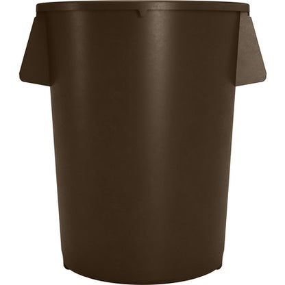 Sparta 84105501 55 Gallon Brown Round Polyethylene Bronco Waste Bin Trash Container