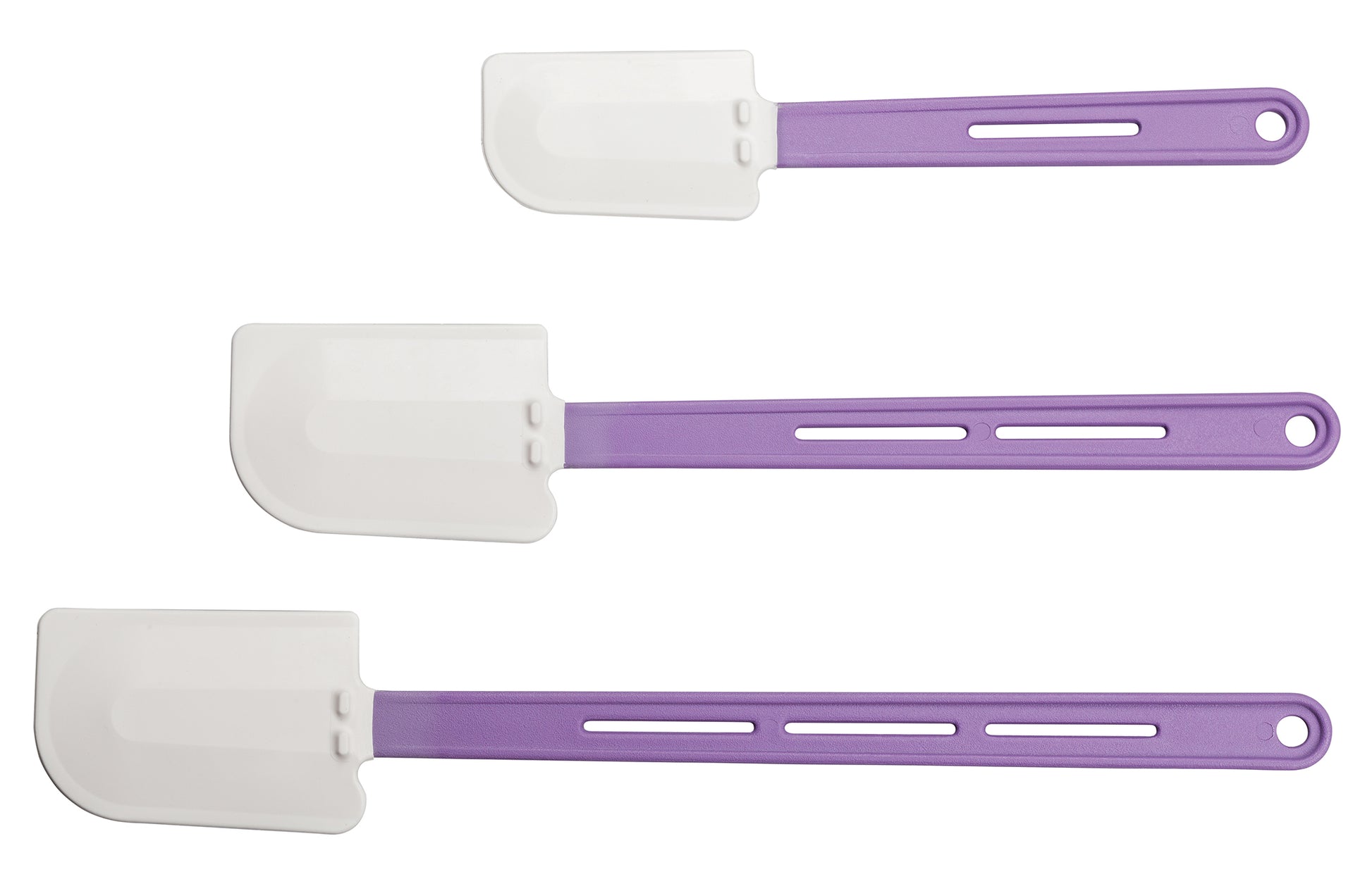 Winco PSH-16P 16-1/4" Purple Flat Blade Silicone Scraper, Heat Resistant
