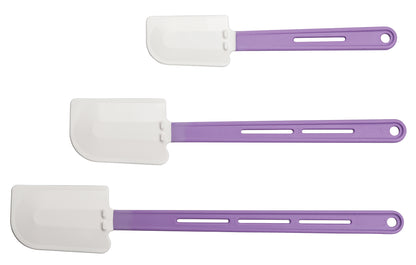 Winco PSH-16P 16-1/4" Purple Flat Blade Silicone Scraper, Heat Resistant