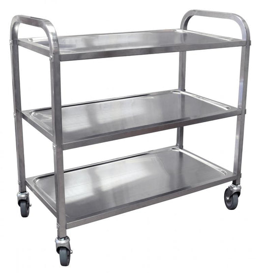 Omcan 24419 Stainless Steel Bussing Cart with 31.5" x 17.6" Tray Size