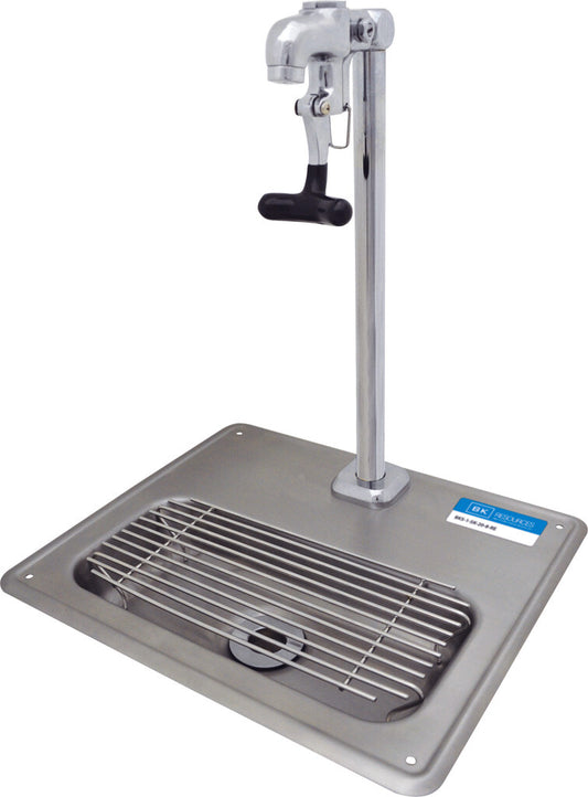 BK Resources BK-WS-1SGF-G Stainless Steel Glass Filler Water Station Sink,12" Faucet Clearance