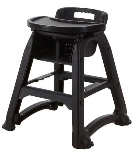 Omcan 43831 Black Baby Dinner High Chair with Tray