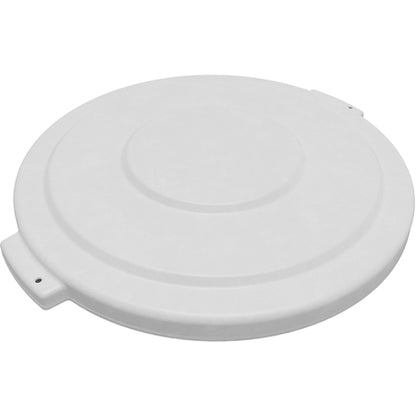 Sparta 84103302 32 Gallon White Round Polyethylene Bronco Waste Bin Trash Container Lid