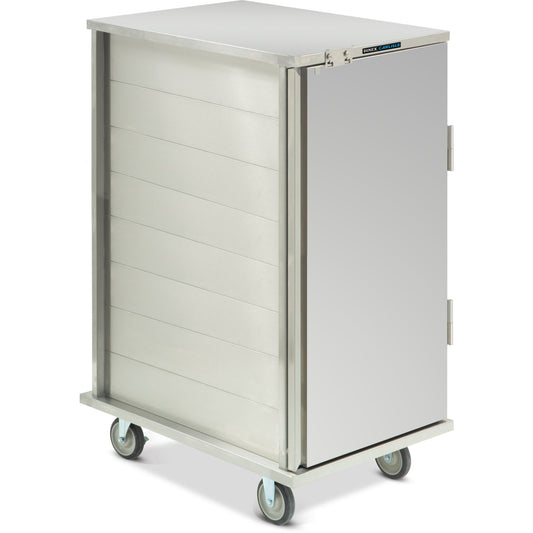 Dinex DXPICTPT24 24 Trays (2 Trays per Slide) 23.75" x 34.25" x 76.5" Silver Single Door Stainless Steel TQ Economy Cart