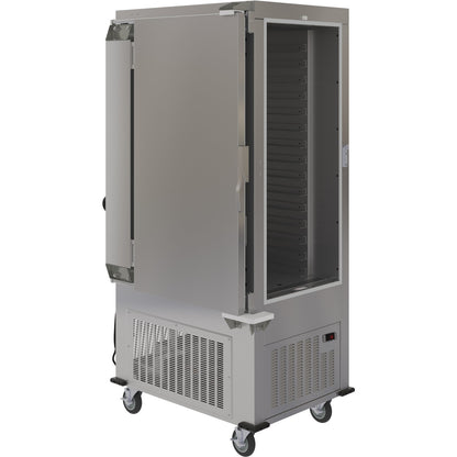 Dinex DXPACR15LSD Stainless Steel Air Curtain Refrigerator with Left Hinged Sliding Door