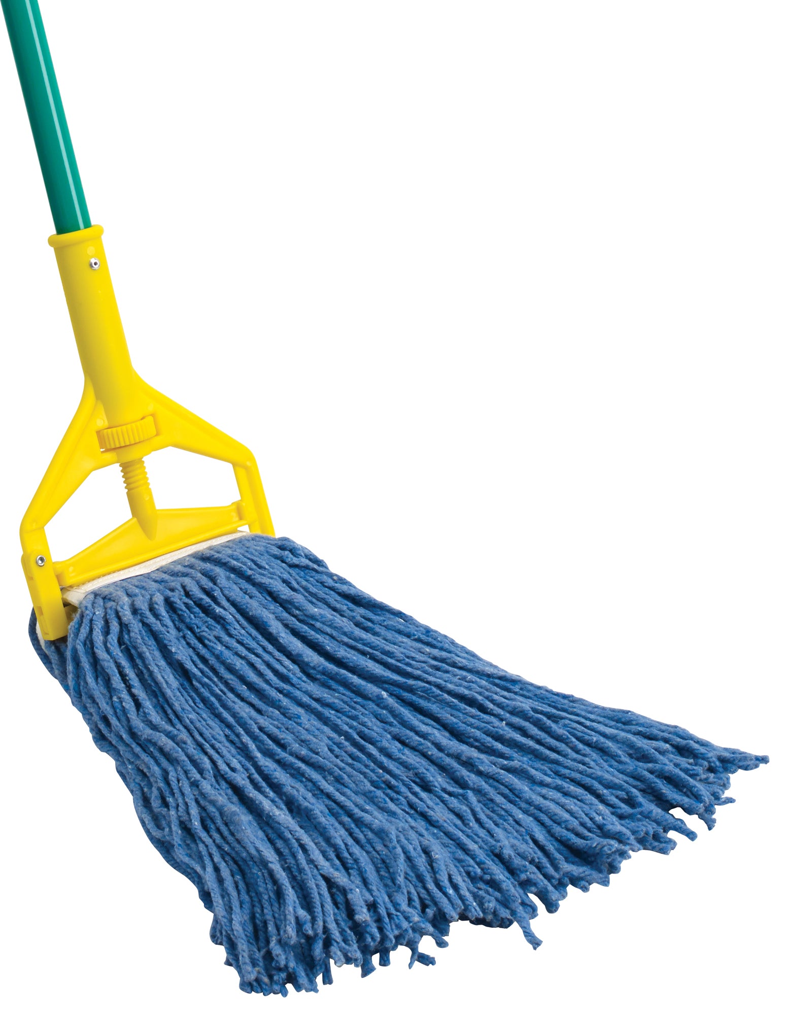 Winco MOP-24C 24oz. Blue Yarn Mop Head, Cut Head