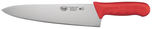 Winco KWP-100R 10" Red Polypropylene Handle Cook's Knife