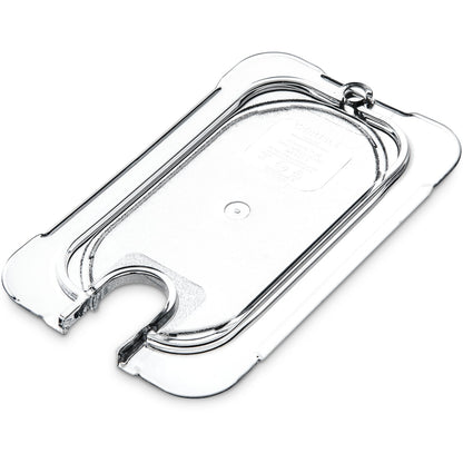Carlisle 10337U07 1/9 Size Clear Polycarbonate StorPlus Notched Universal Lid