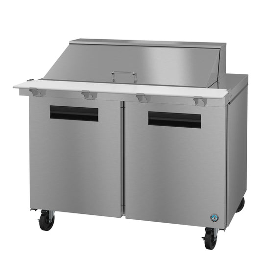 Hoshizaki SR48B-18M Two Section Stainless Doors Mega Top Prep Table Refrigerator